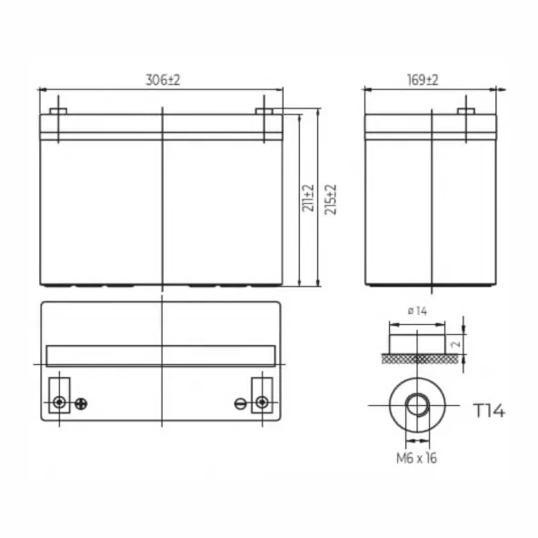 Acumulator ACD GLH12-110 95AH