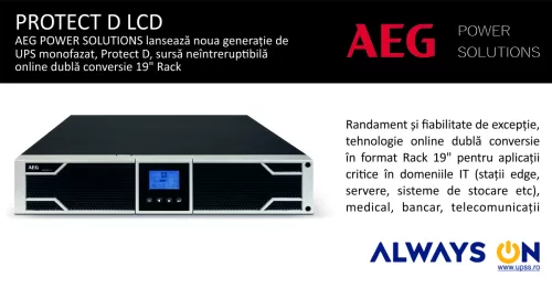 AEG POWER SOLUTIONS a lansat noua generatie a UPS-urilor monofazate Protect C si Protect D